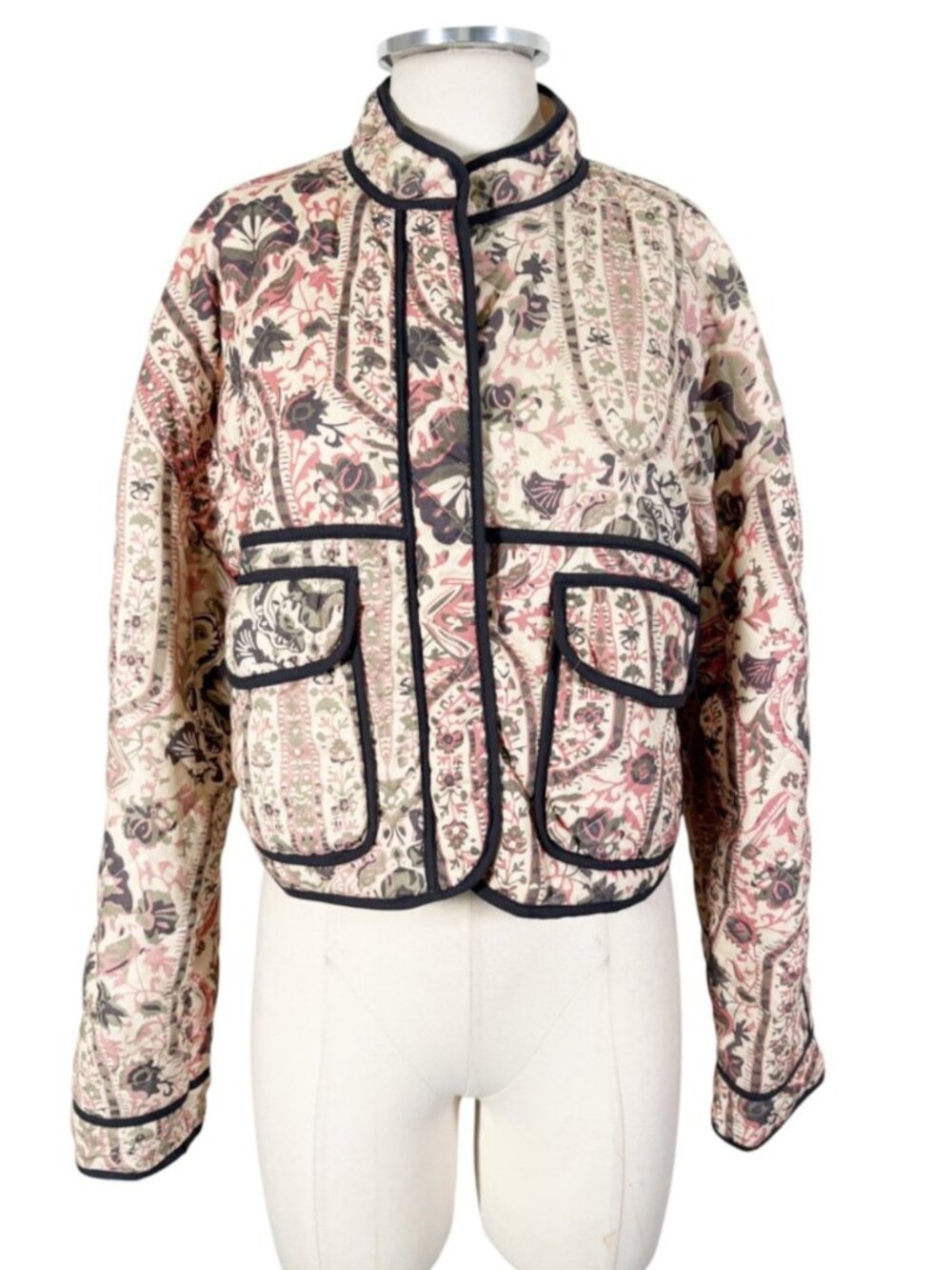 NEW 7 For All Mankind Quilted Crop Jacket Size Medium - Picture 2 of 12